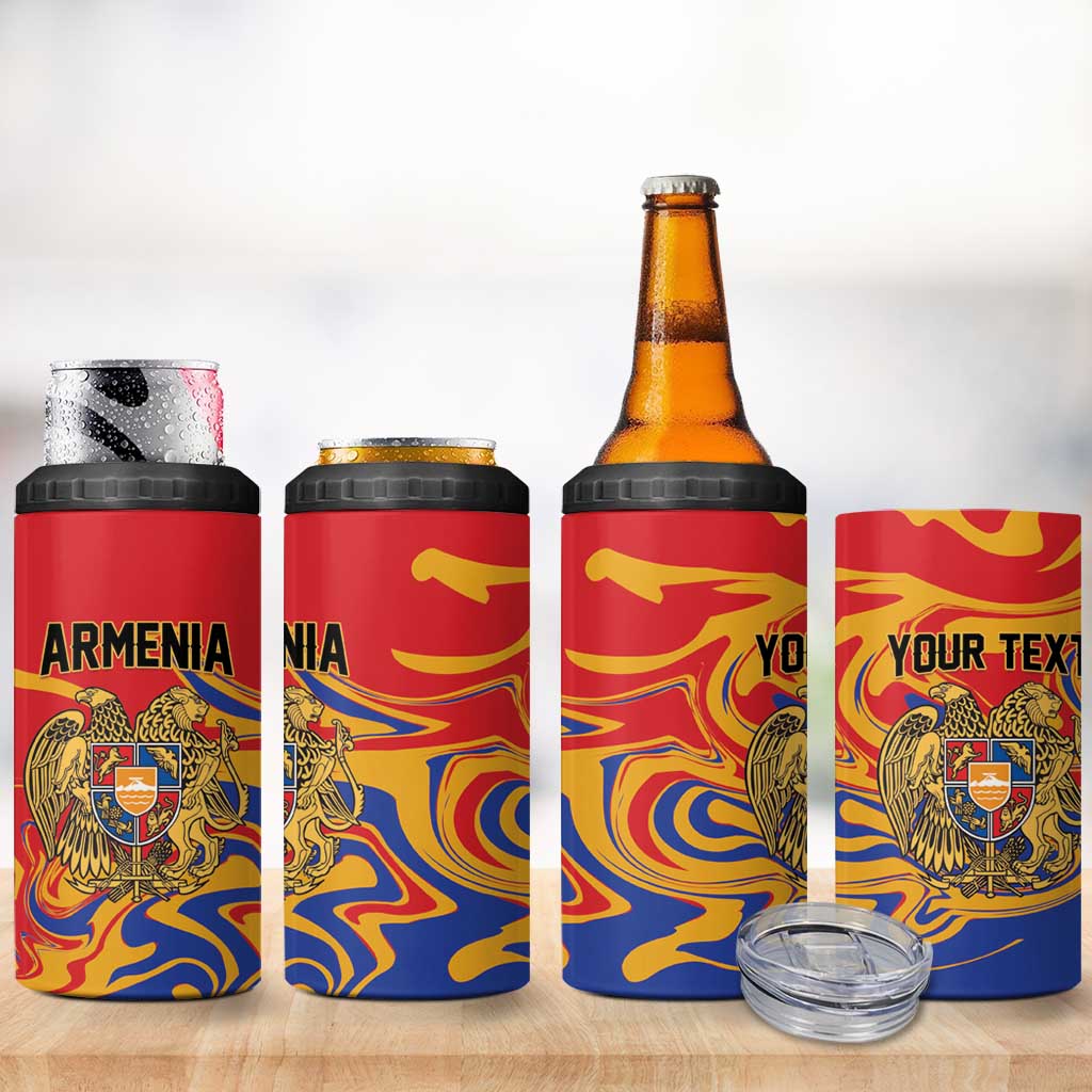 Personalized Republic of Armenia 4 in 1 Can Cooler Tumbler Hayastani Hanrapetut'yun