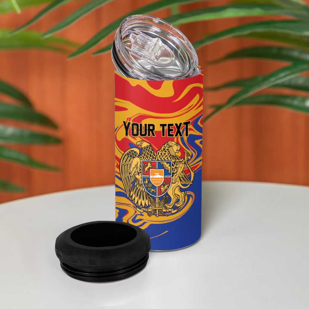Personalized Republic of Armenia 4 in 1 Can Cooler Tumbler Hayastani Hanrapetut'yun