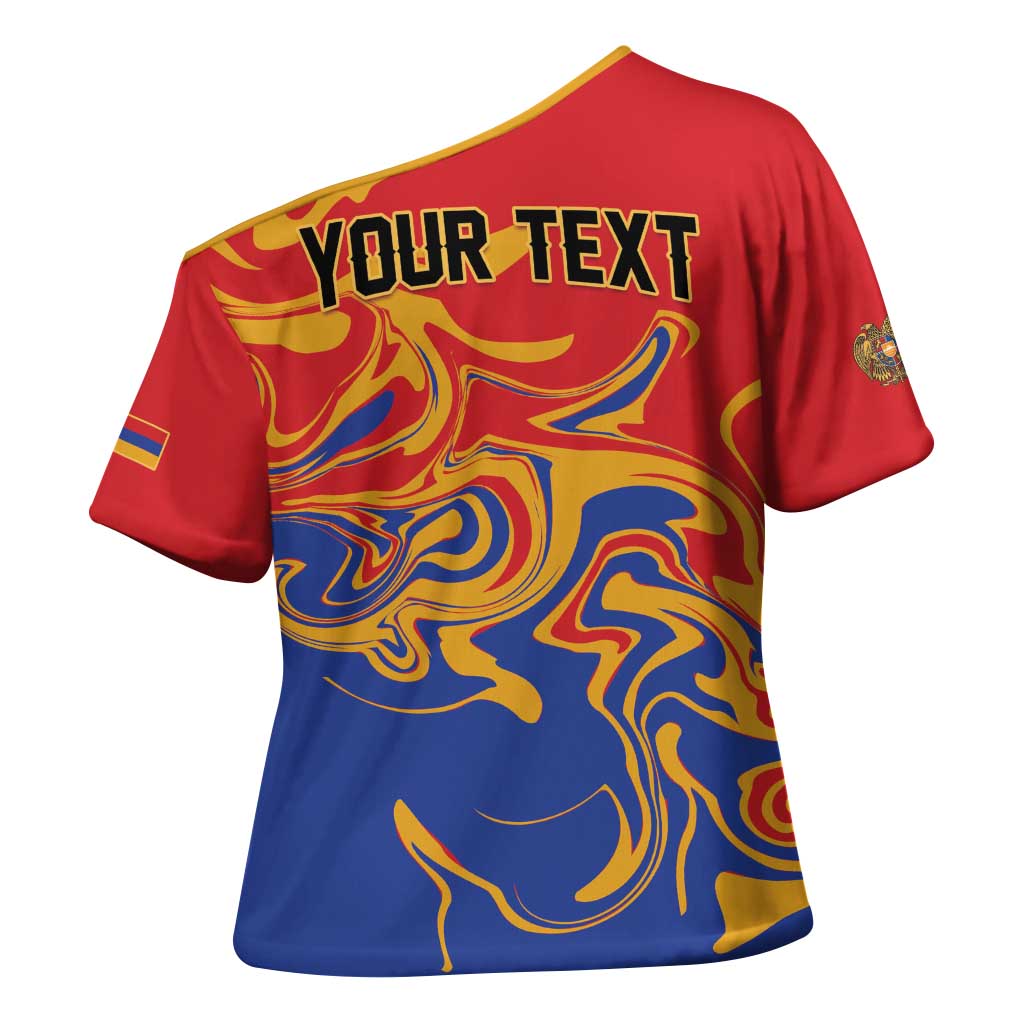 Personalized Republic of Armenia Cross Shoulder Shirt Hayastani Hanrapetut'yun