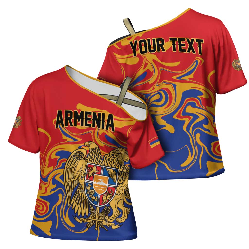 Personalized Republic of Armenia Cross Shoulder Shirt Hayastani Hanrapetut'yun