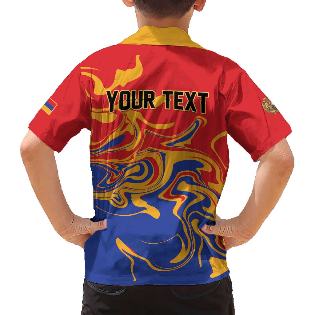 Personalized Republic of Armenia Kid Hawaiian Shirt Hayastani Hanrapetut'yun