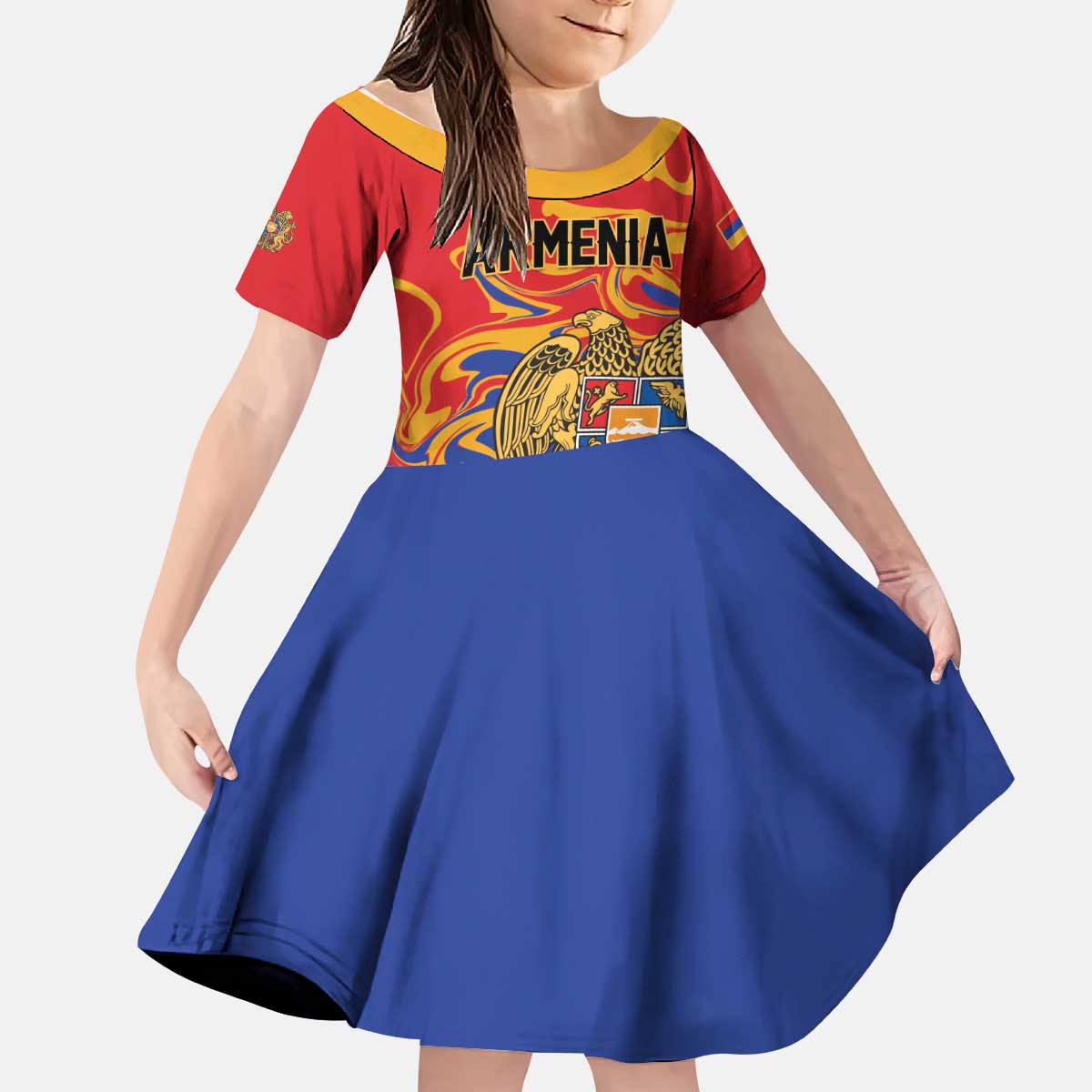 Personalized Republic of Armenia Kid Short Sleeve Dress Hayastani Hanrapetut'yun