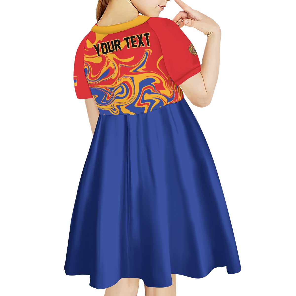 Personalized Republic of Armenia Kid Short Sleeve Dress Hayastani Hanrapetut'yun