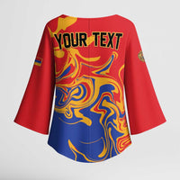 Personalized Republic of Armenia Kimono Sleeve Blouse Hayastani Hanrapetut'yun