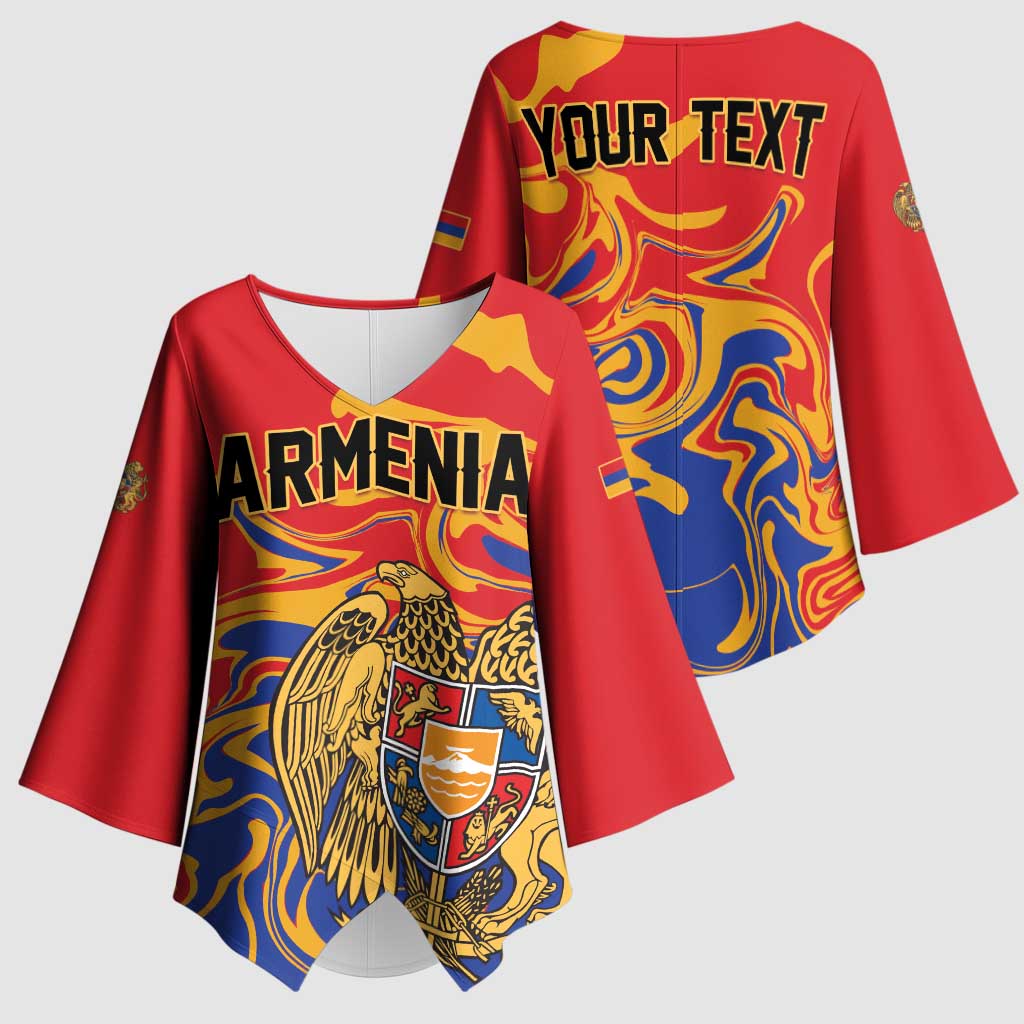 Personalized Republic of Armenia Kimono Sleeve Blouse Hayastani Hanrapetut'yun