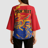 Personalized Republic of Armenia Kimono Sleeve Blouse Hayastani Hanrapetut'yun
