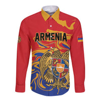 Personalized Republic of Armenia Long Sleeve Button Shirt Hayastani Hanrapetut'yun