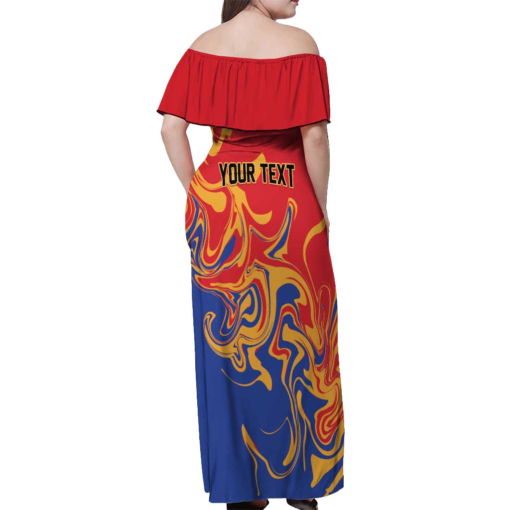 Personalized Republic of Armenia Off Shoulder Maxi Dress Hayastani Hanrapetut'yun