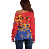 Personalized Republic of Armenia Off Shoulder Sweater Hayastani Hanrapetut'yun