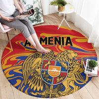 Republic of Armenia Round Carpet Hayastani Hanrapetut'yun