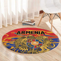 Republic of Armenia Round Carpet Hayastani Hanrapetut'yun