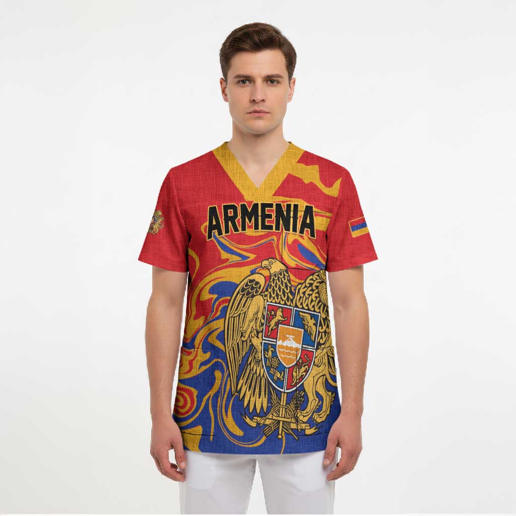 Personalized Republic of Armenia Scrub Top Hayastani Hanrapetut'yun