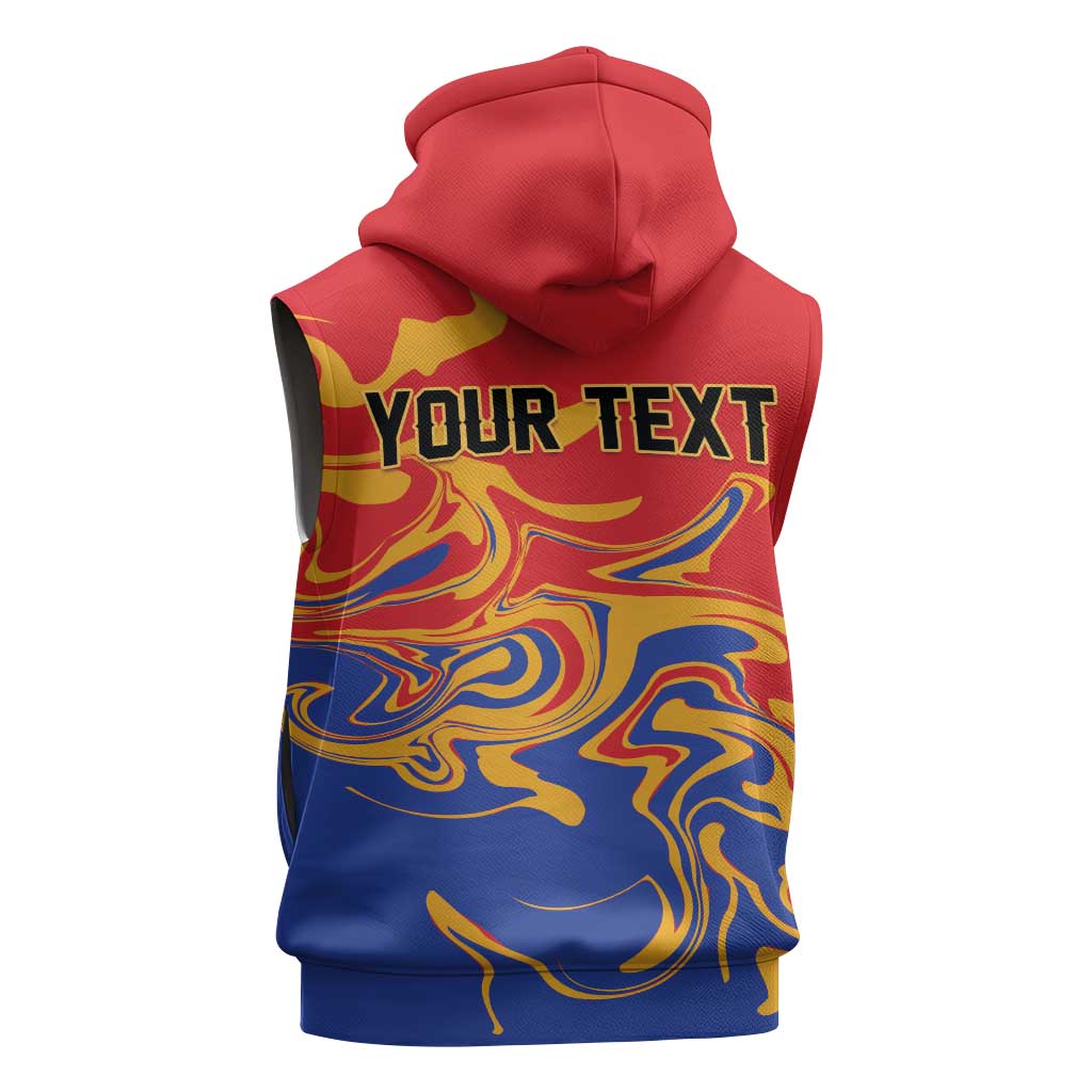 Personalized Republic of Armenia Sleeveless Hoodie Hayastani Hanrapetut'yun