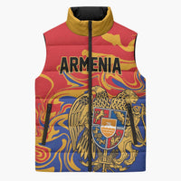 Personalized Republic of Armenia Sleeveless Puffer Jacket Hayastani Hanrapetut'yun