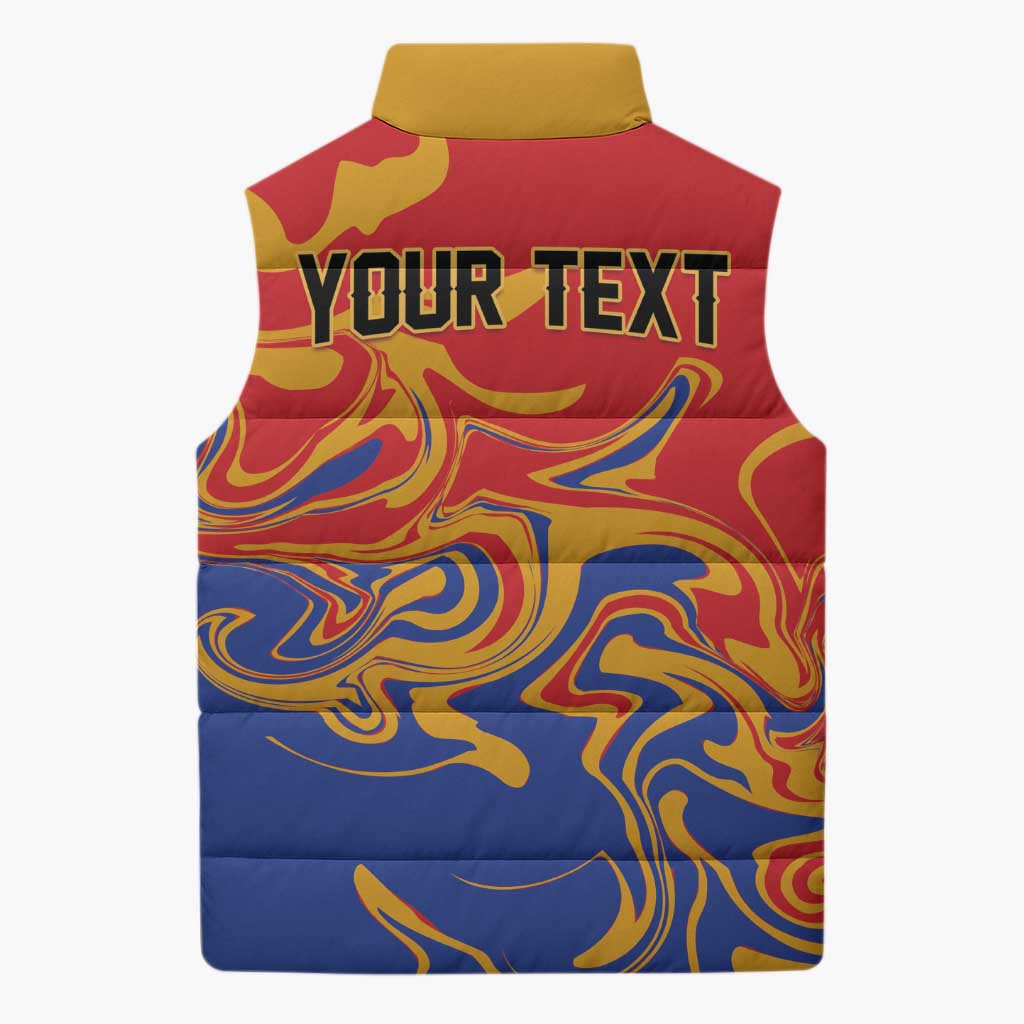 Personalized Republic of Armenia Sleeveless Puffer Jacket Hayastani Hanrapetut'yun
