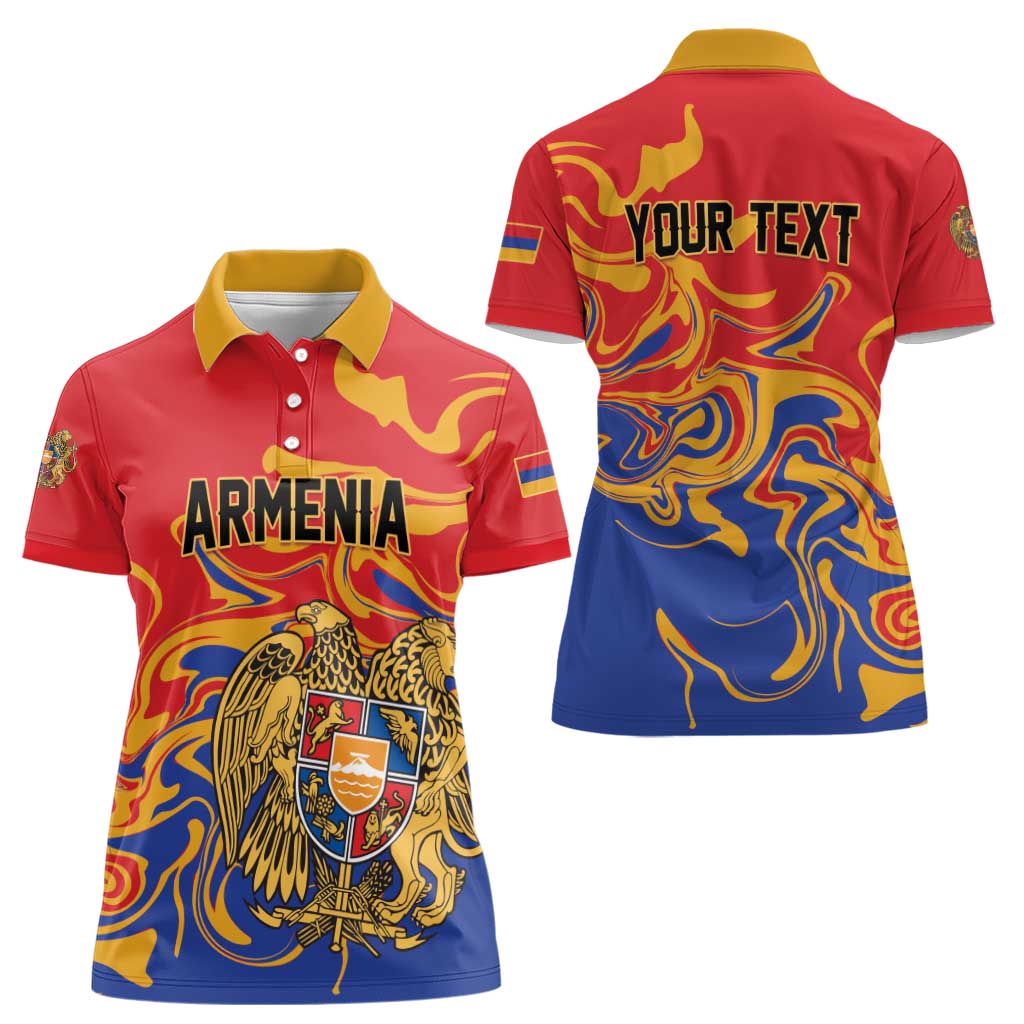 Personalized Republic of Armenia Women Polo Shirt Hayastani Hanrapetut'yun