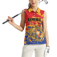 Personalized Republic of Armenia Women Sleeveless Polo Shirt Hayastani Hanrapetut'yun
