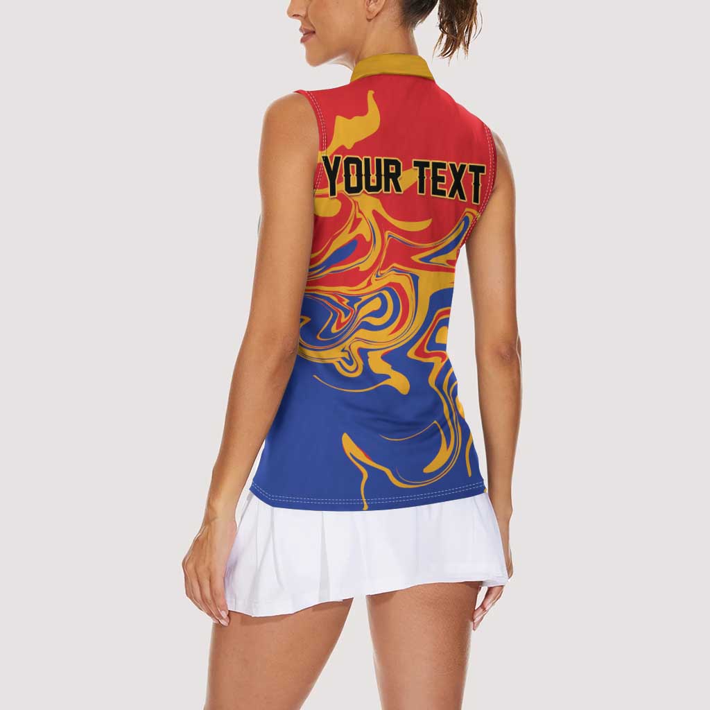 Personalized Republic of Armenia Women Sleeveless Polo Shirt Hayastani Hanrapetut'yun