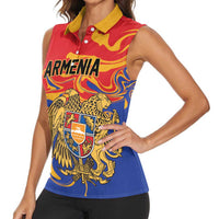Personalized Republic of Armenia Women Sleeveless Polo Shirt Hayastani Hanrapetut'yun