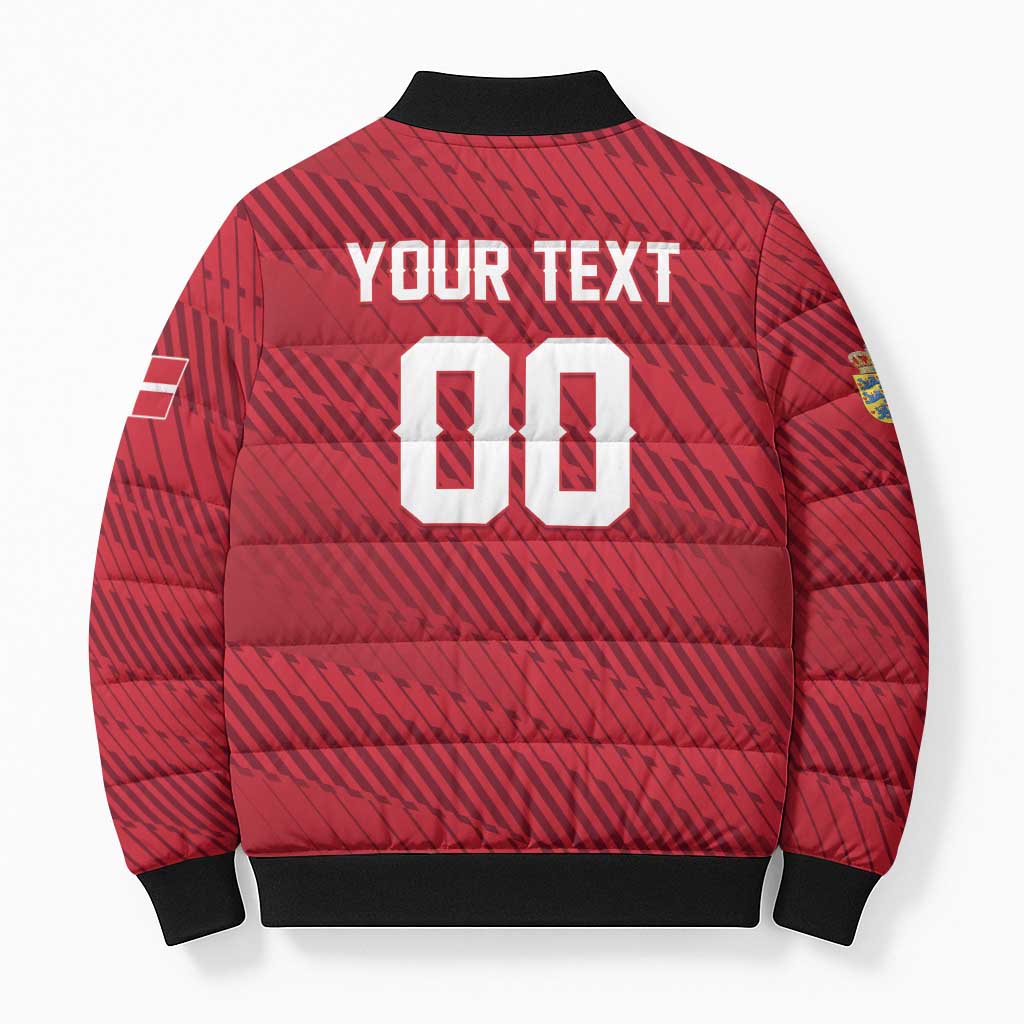 Custom Football 2026 Denmark Bomber Puffer Jacket Danish Dynamite Go