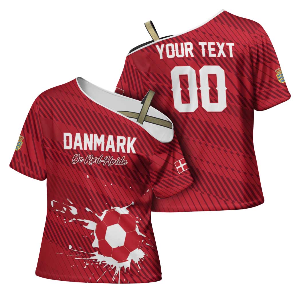 Custom Football 2026 Denmark Cross Shoulder Shirt Danish Dynamite Go