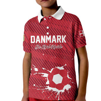 Custom Football 2026 Denmark Kid Polo Shirt Danish Dynamite Go
