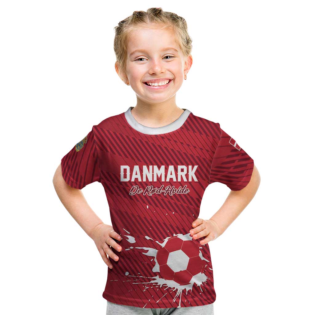 Custom Football 2026 Denmark Kid T Shirt Danish Dynamite Go