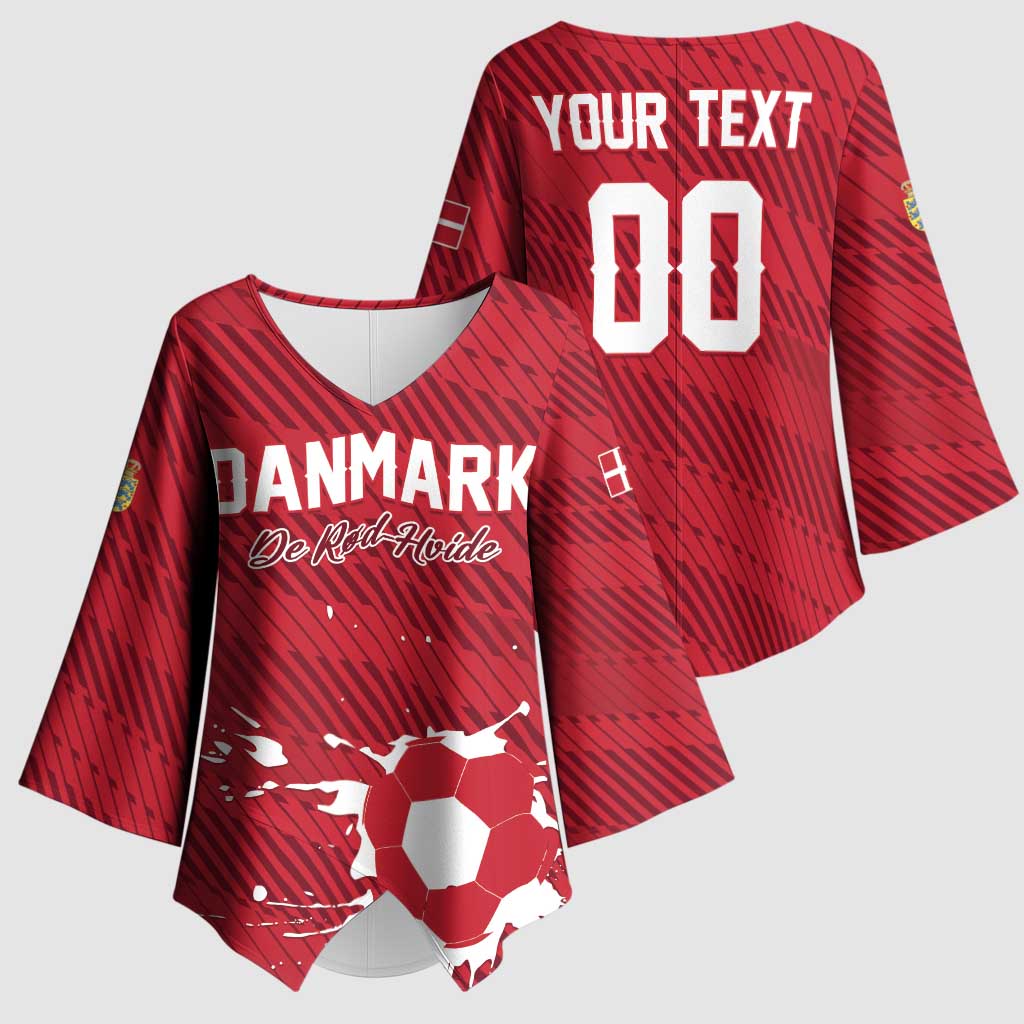 Custom Football 2026 Denmark Kimono Sleeve Blouse Danish Dynamite Go