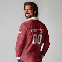 Custom Football 2026 Denmark Long Sleeve Polo Shirt Danish Dynamite Go