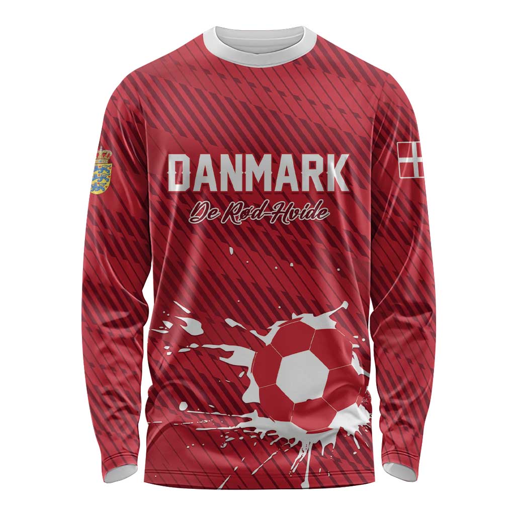 Custom Football 2026 Denmark Long Sleeve Shirt Danish Dynamite Go