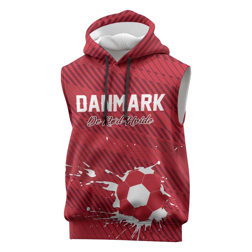 Custom Football 2026 Denmark Sleeveless Hoodie Danish Dynamite Go