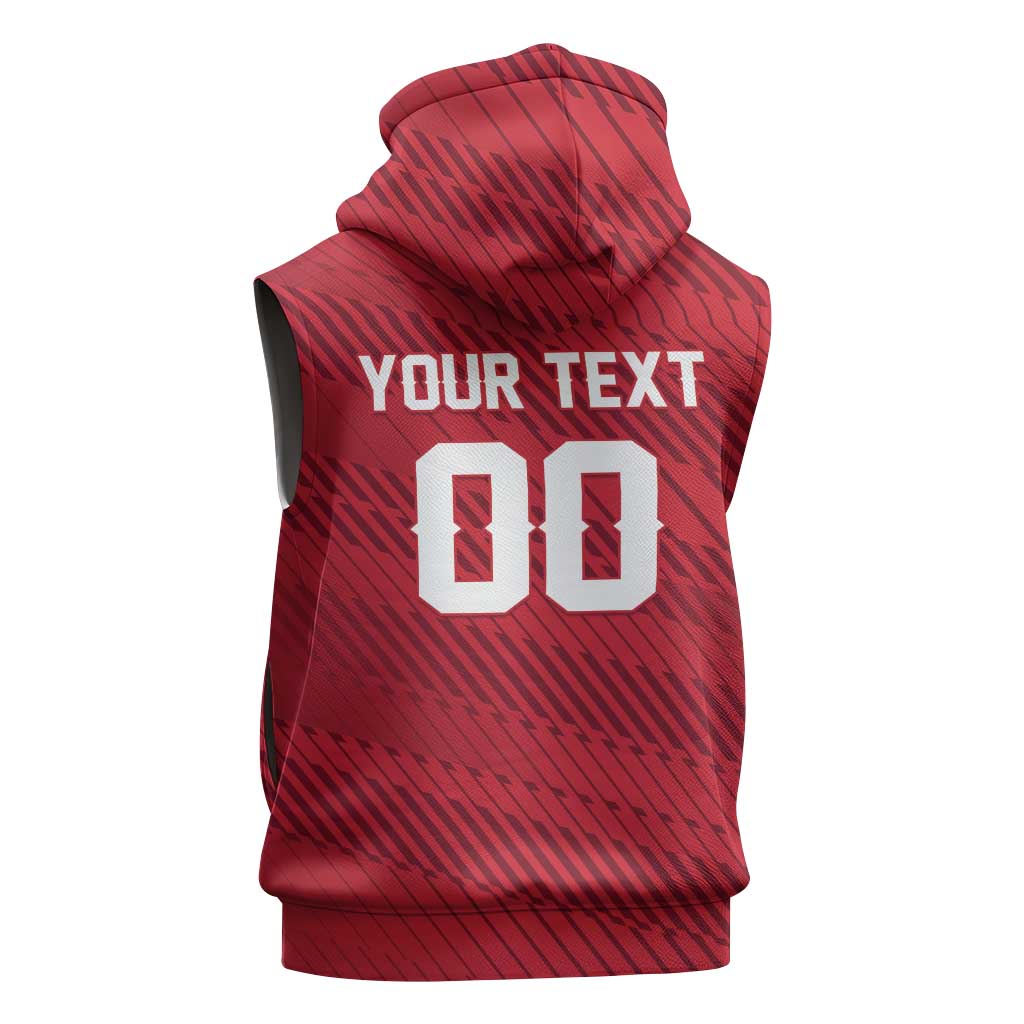 Custom Football 2026 Denmark Sleeveless Hoodie Danish Dynamite Go