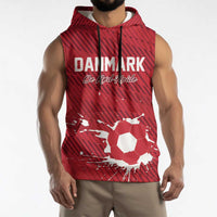 Custom Football 2026 Denmark Sleeveless Hoodie Danish Dynamite Go
