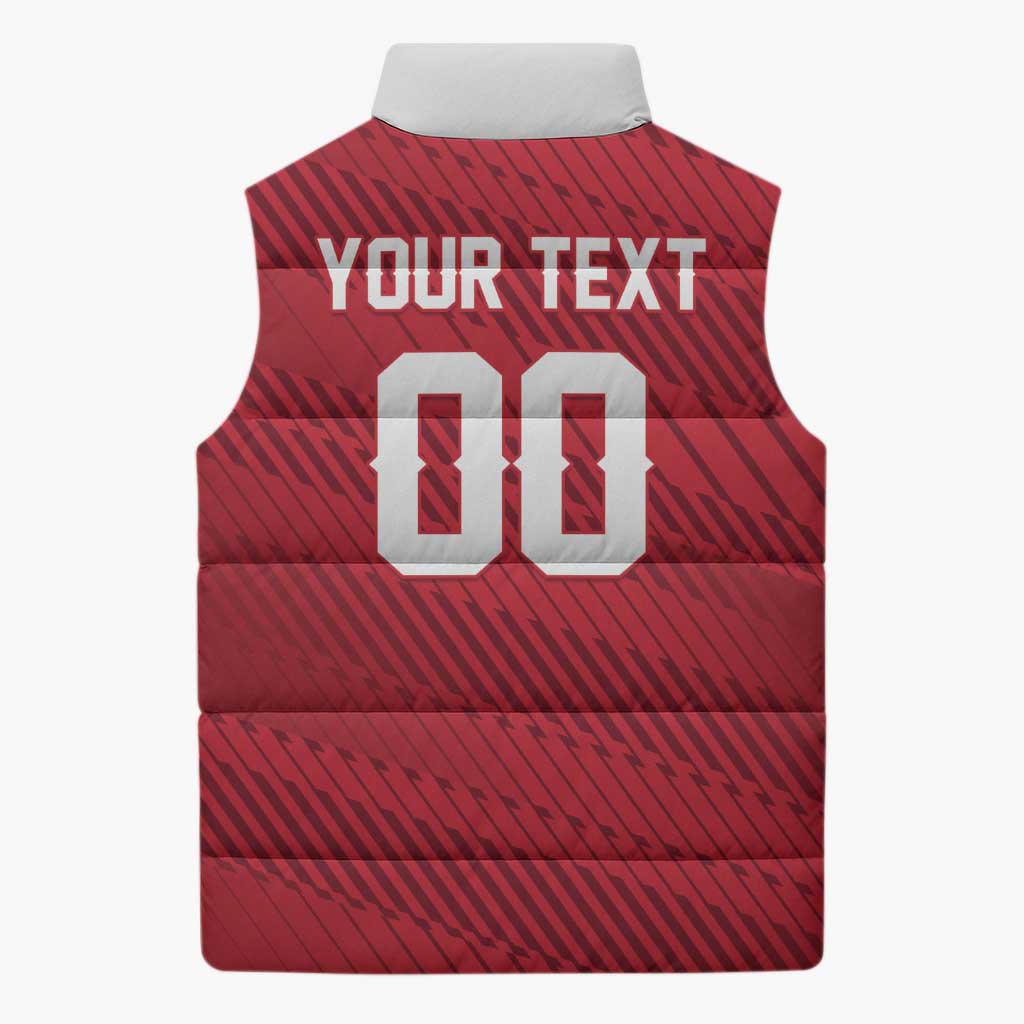 Custom Football 2026 Denmark Sleeveless Puffer Jacket Danish Dynamite Go