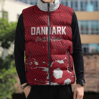 Custom Football 2026 Denmark Sleeveless Puffer Jacket Danish Dynamite Go