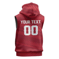 Custom Football 2026 Denmark Sleeveless Zip Hoodie Danish Dynamite Go