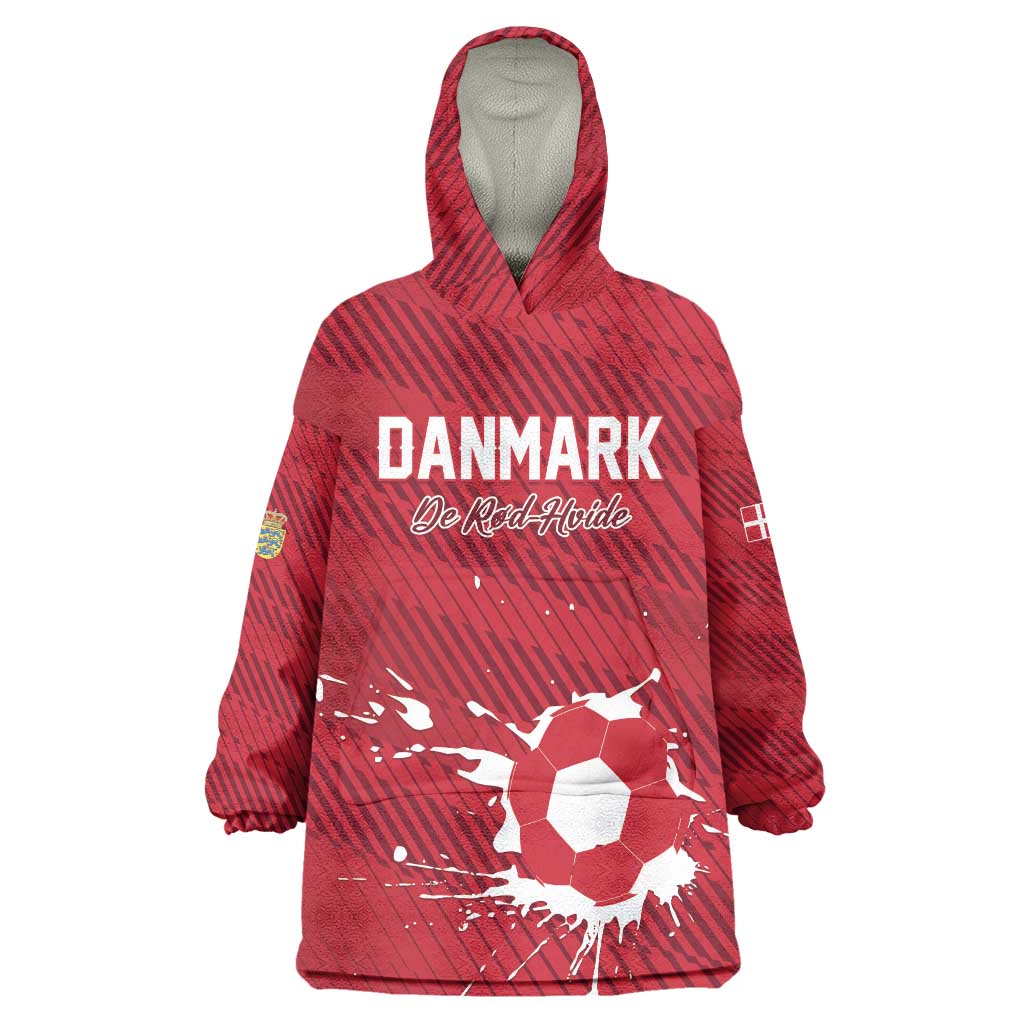Custom Football 2026 Denmark Wearable Blanket Hoodie Danish Dynamite Go
