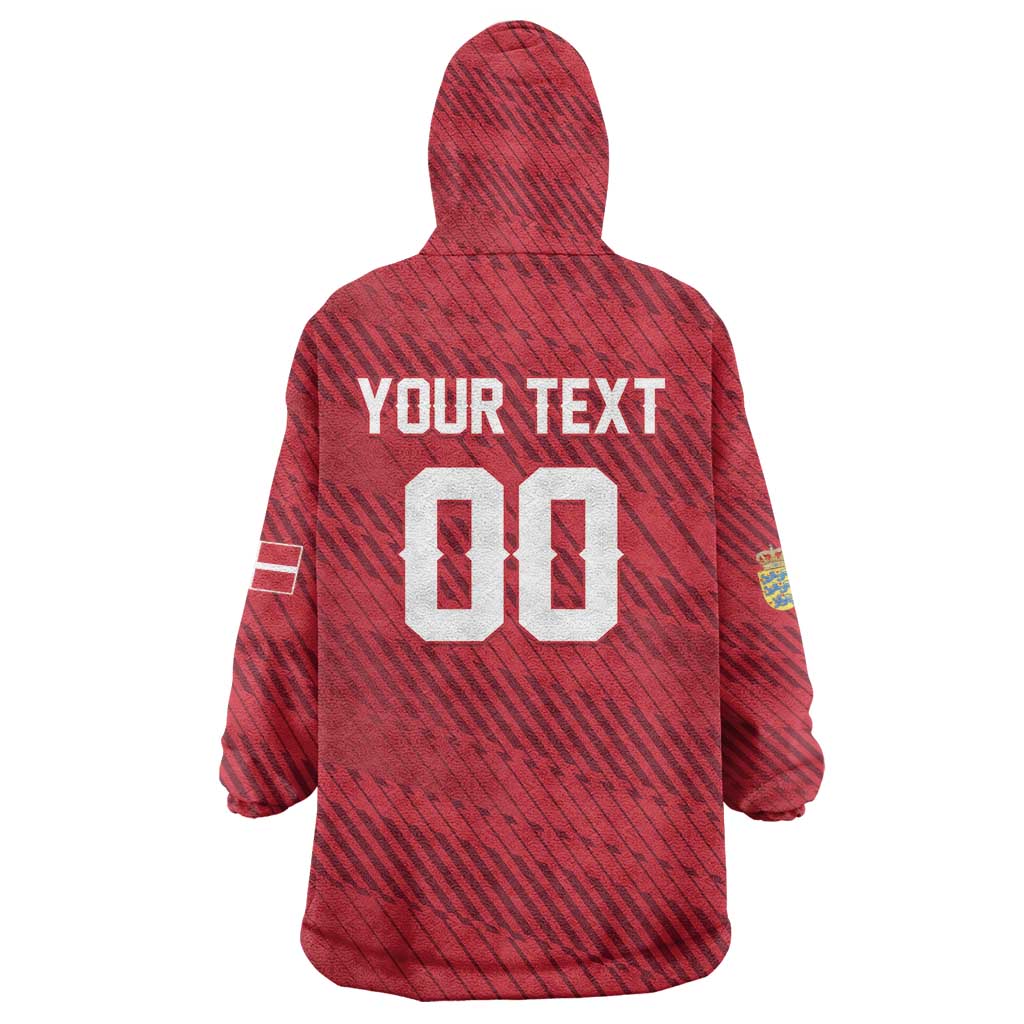 Custom Football 2026 Denmark Wearable Blanket Hoodie Danish Dynamite Go