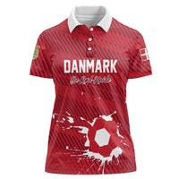 Custom Football 2026 Denmark Women Polo Shirt Danish Dynamite Go