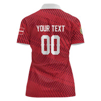 Custom Football 2026 Denmark Women Polo Shirt Danish Dynamite Go