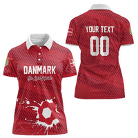Custom Football 2026 Denmark Women Polo Shirt Danish Dynamite Go