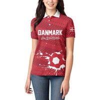 Custom Football 2026 Denmark Women Polo Shirt Danish Dynamite Go