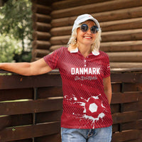 Custom Football 2026 Denmark Women Polo Shirt Danish Dynamite Go