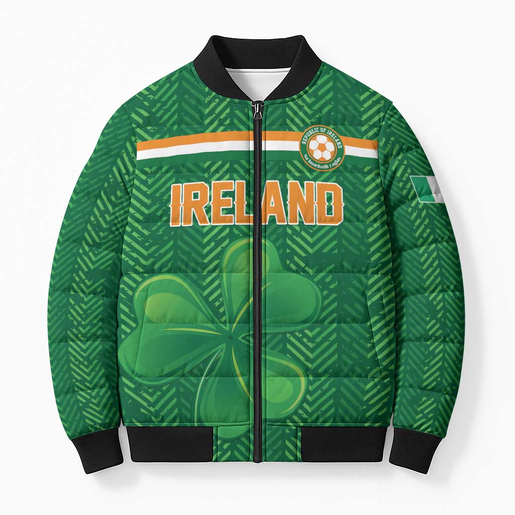 Custom Football 2026 Ireland Bomber Puffer Jacket The Boys in Green Come On