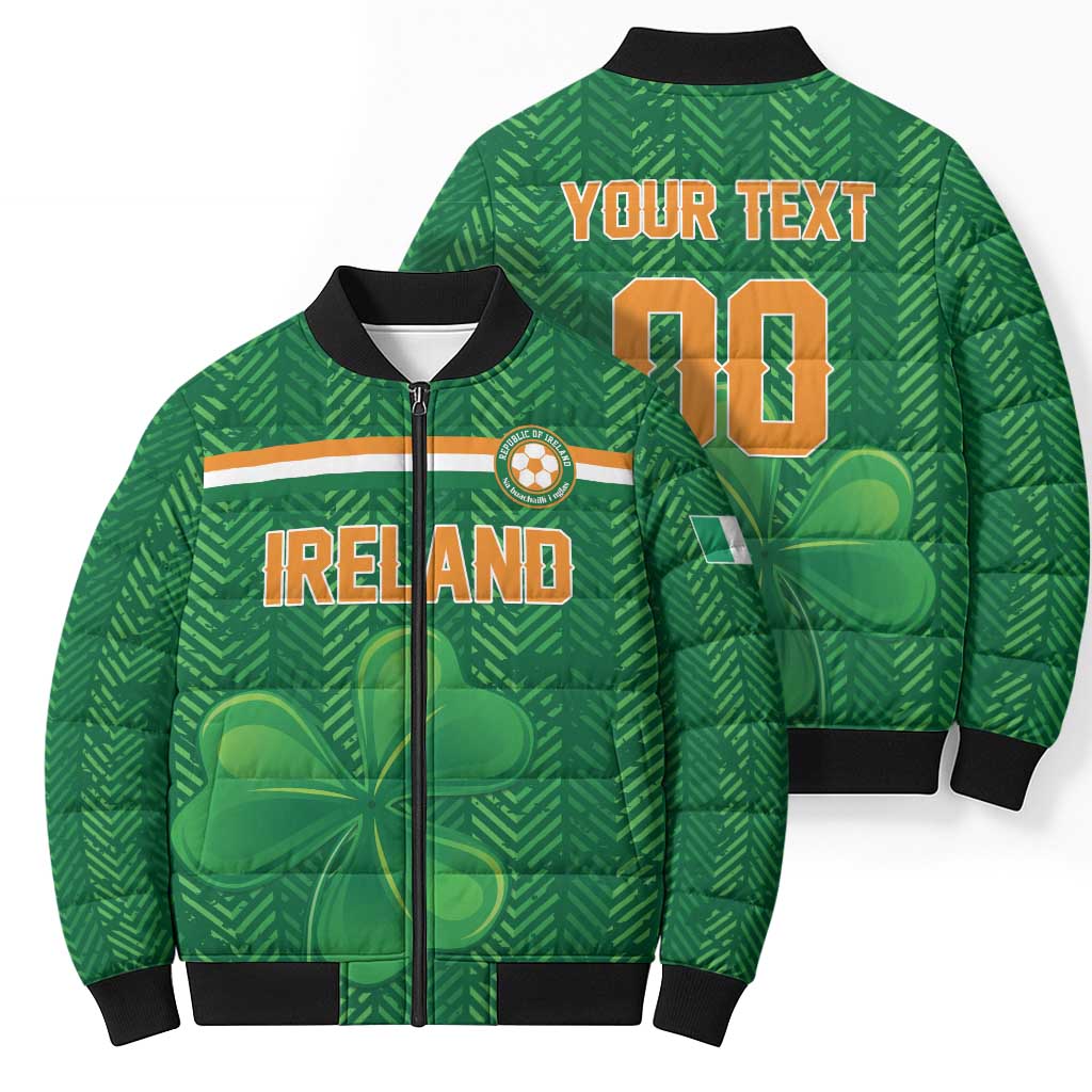 Custom Football 2026 Ireland Bomber Puffer Jacket The Boys in Green Come On