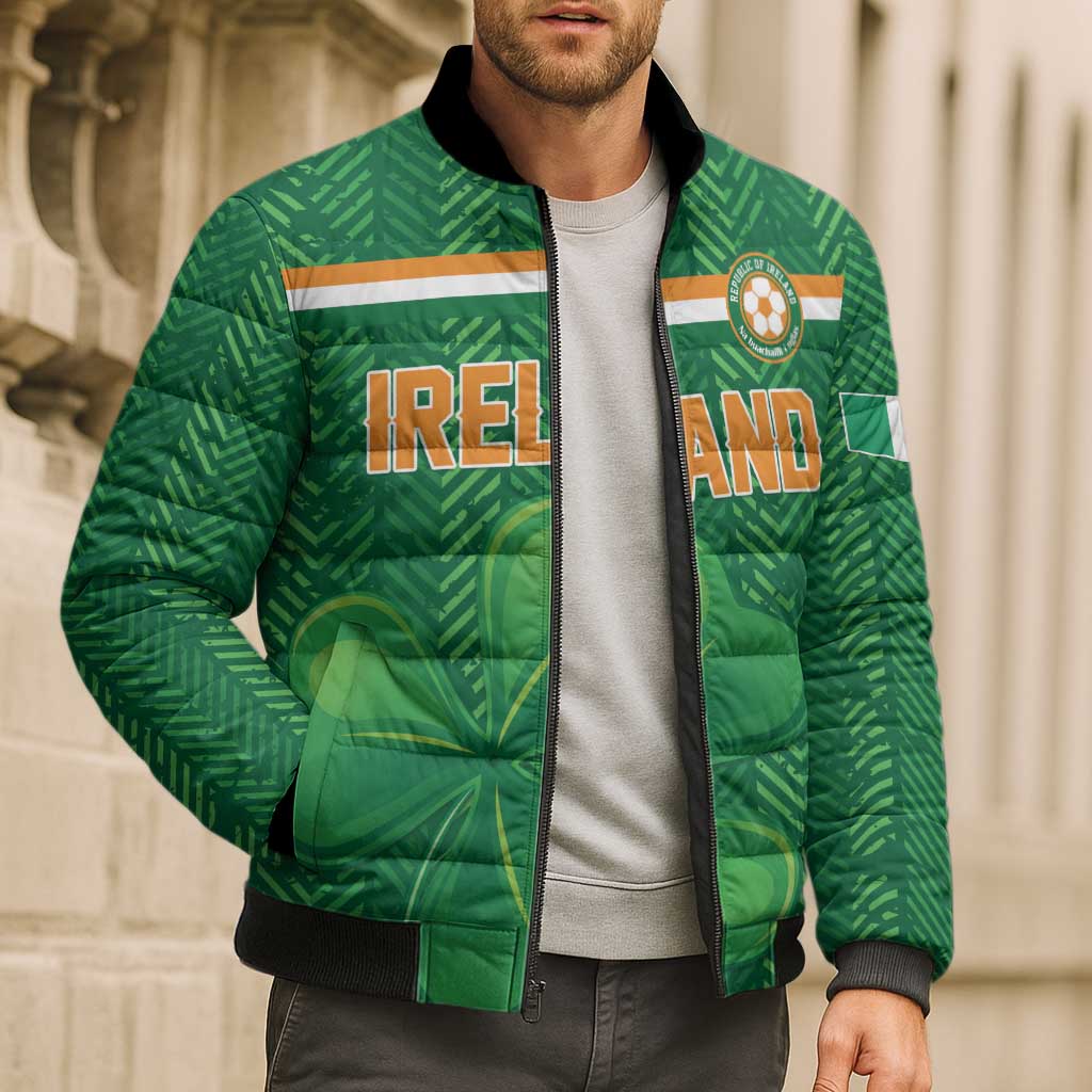Custom Football 2026 Ireland Bomber Puffer Jacket The Boys in Green Come On