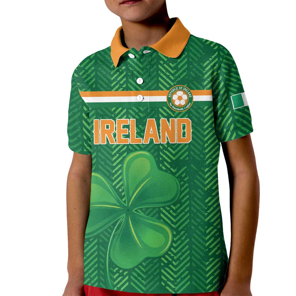 Custom Football 2026 Ireland Kid Polo Shirt The Boys in Green Come On