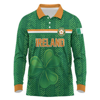 Custom Football 2026 Ireland Long Sleeve Polo Shirt The Boys in Green Come On