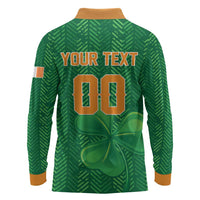 Custom Football 2026 Ireland Long Sleeve Polo Shirt The Boys in Green Come On