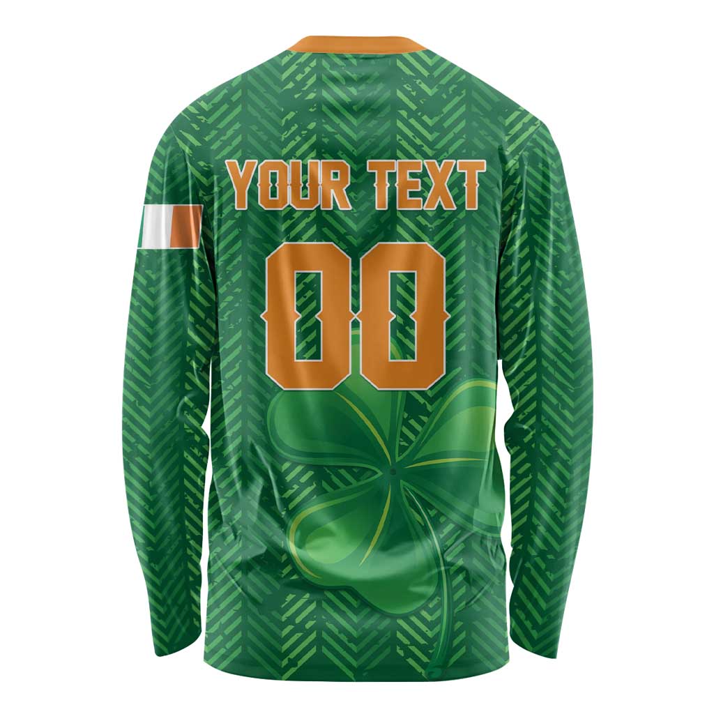Custom Football 2026 Ireland Long Sleeve Shirt The Boys in Green Come On